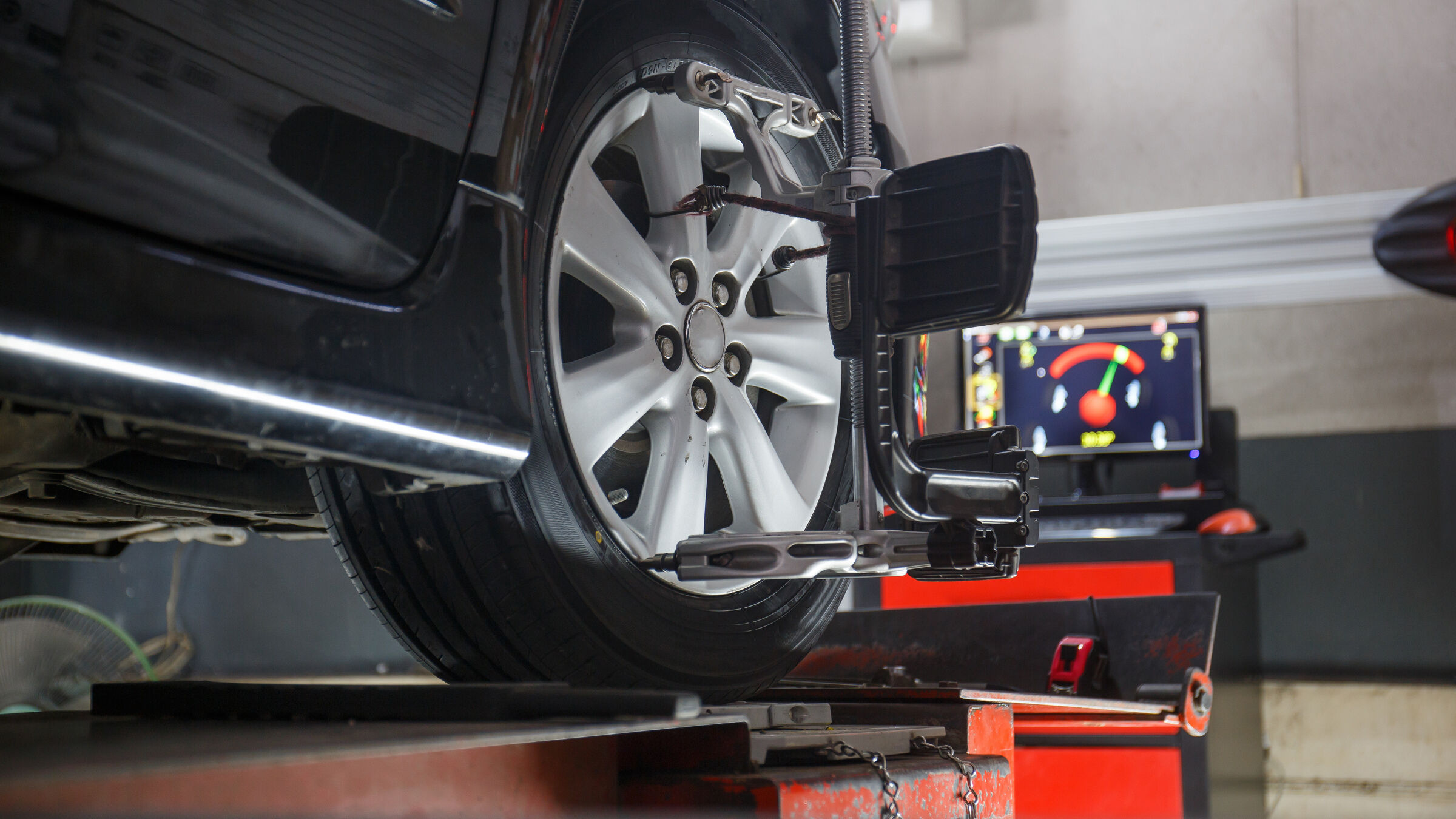 Car Wheel Being Tested