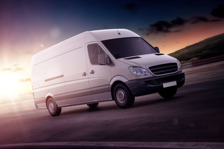 Commercial Tyres Van at Sunset