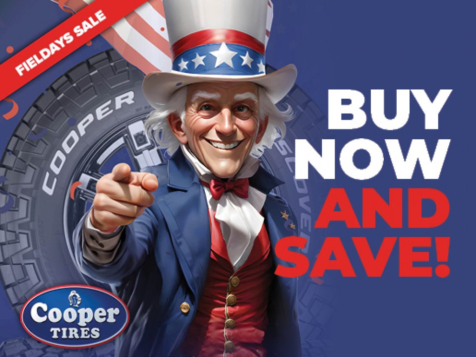 Cooper Tires Fieldays Sale